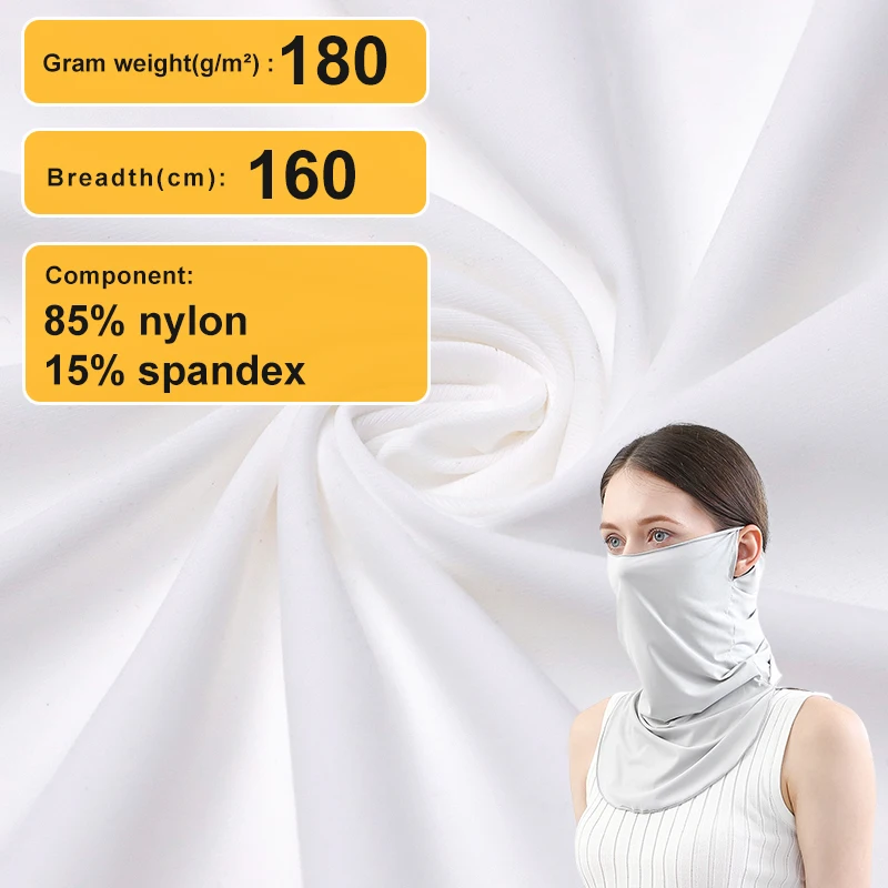 Fashion ice silk cotton spandex fabric nylon sunscreen mask fabric cotton fabric for bed sheet in roll