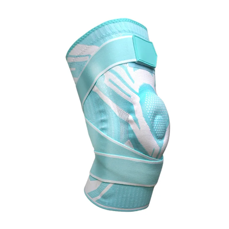 Summer Anti-collision Sports Silicone Spring Double Straps Pressure Needle Woven Knee Pads