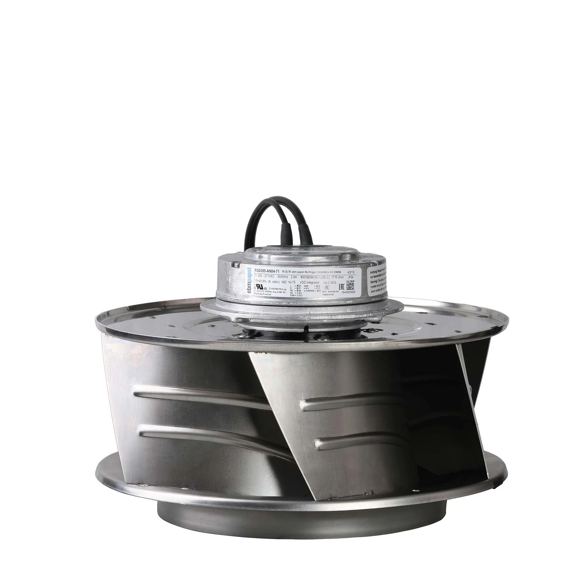 R3G355-AN04-71 ebmpapst fan centrifugal fan EBM-PAPST TYPE:R3G355-AN04-71 EBM FAN  230V