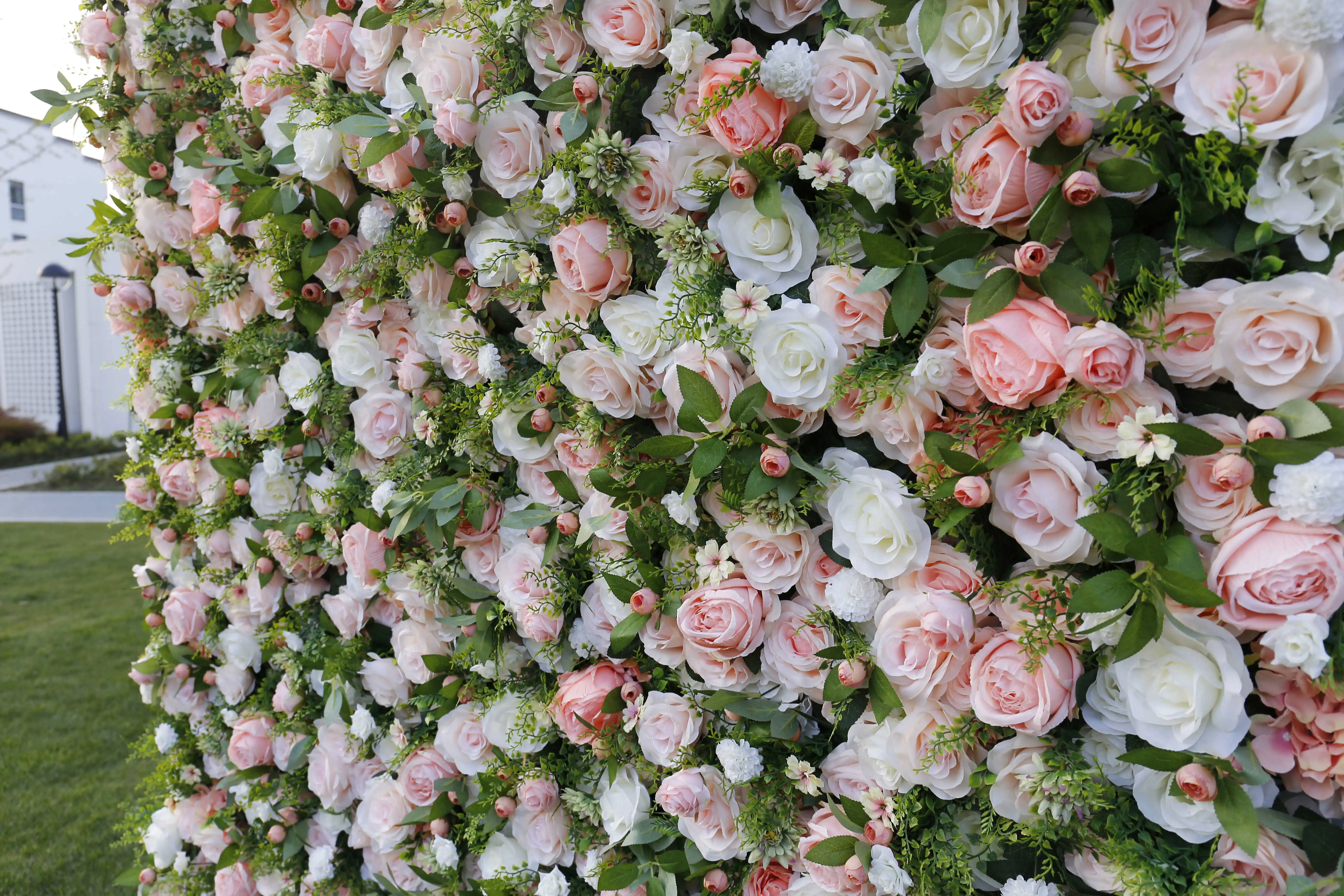 BD012 Factory Wholesale Price Lower 3D  Flower Panel Wedding Decoration Artificial Flower Wall Backdrop