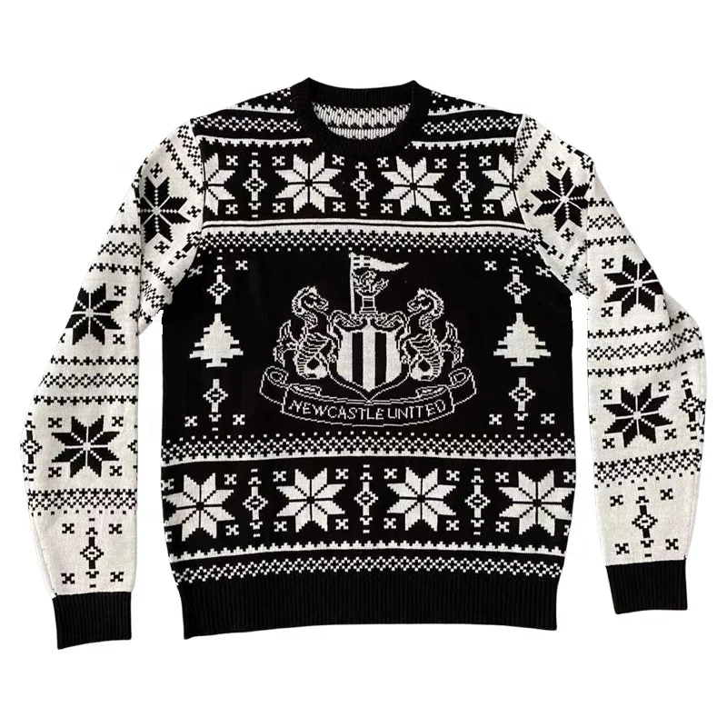  Custom logo ugly christmas cardigan sweater men 100% cotton fall winter designers loose cropped oversized knitted