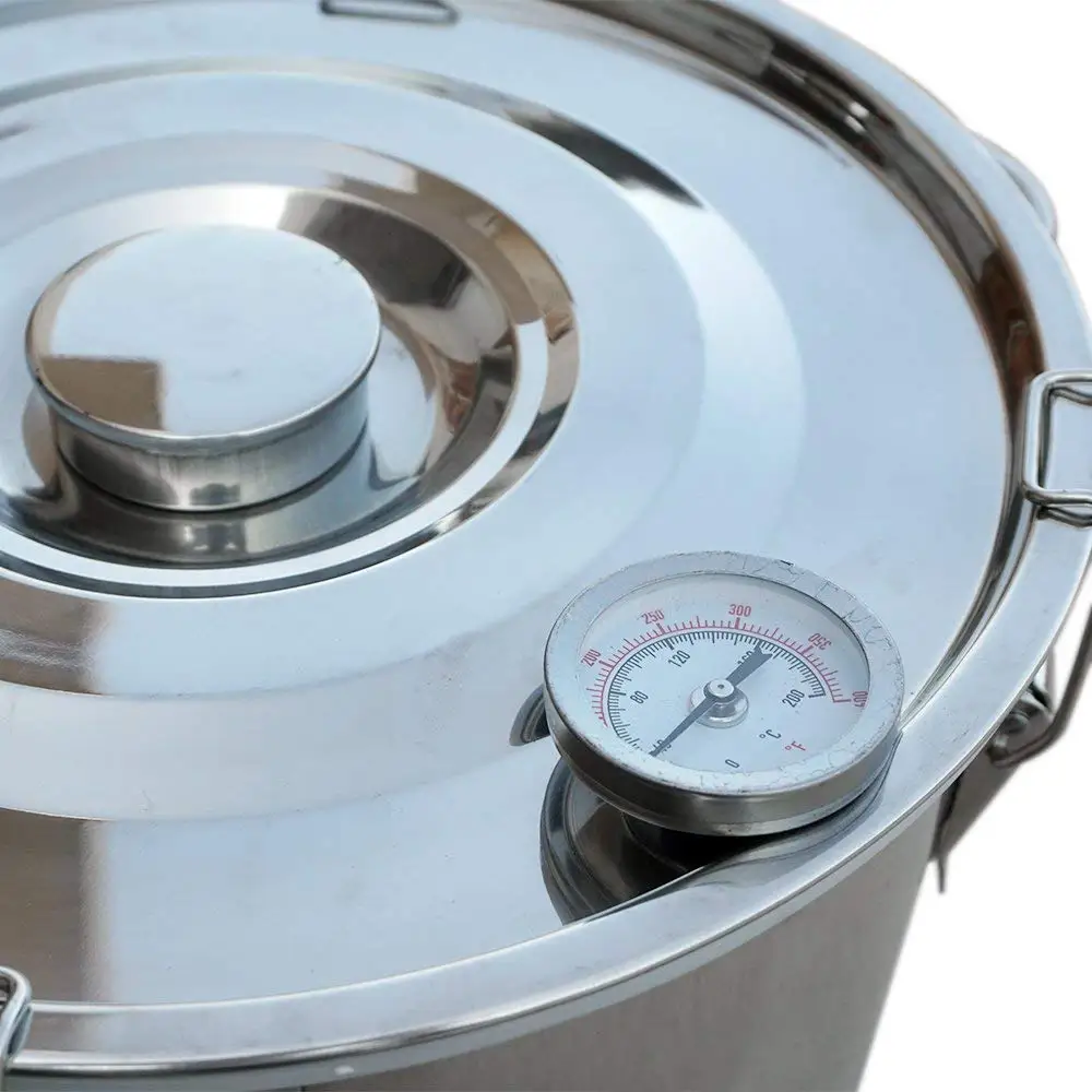 
5 Gal 20 Liters 2 Pots Home Distiller Moonshine Alcohol Boiler Copper Home Brewing Kit with Thumper Keg Stainless Steel (11L Dis 