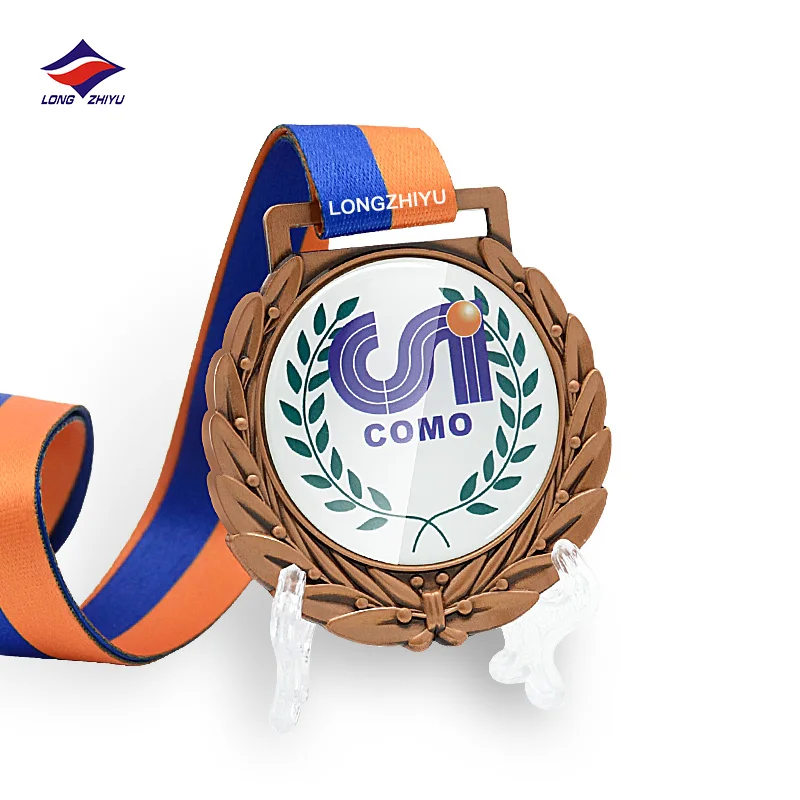 2020 Latest Hot Sale Baseball Tournament Medal with Custom Logo Sports Competition Medals with Ribbon Longzhiyu 14 Years Maker