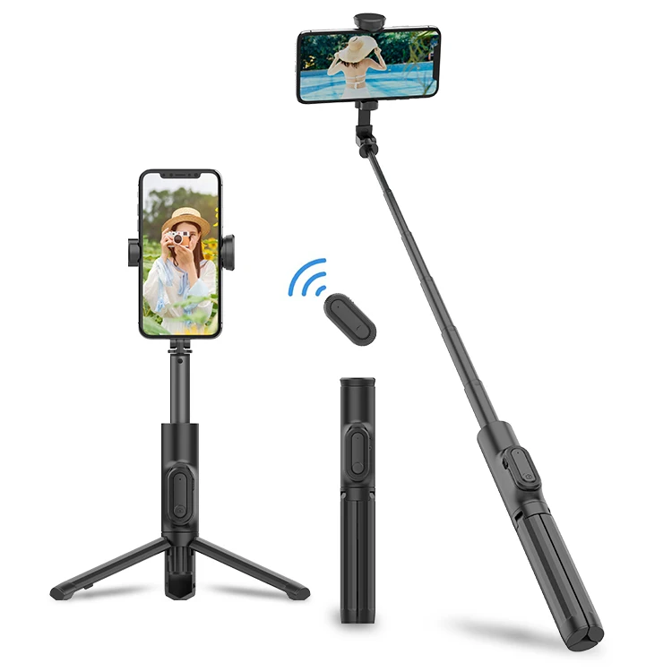 Selfie Stick with Tripod Aluminum Alloy Self Stick Selfiestick Phone Smartphone Selfie-Stick for iPhone Samsung Huawei