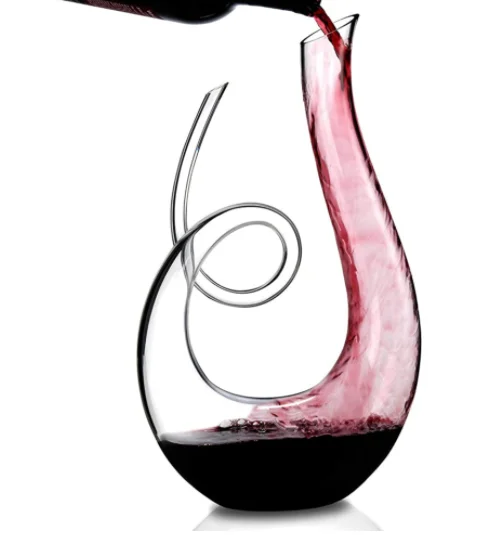 High quality Custom Novelty Handmade High Quality Grotesque Shape Glass Decanter Crystal Wine Decanter,factory direct sale