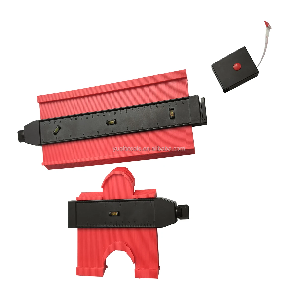 Factory Directly New Style 10 inch And 5 inch Combine Plastic Widen Contour Gauge With Rotating Plastic Lock