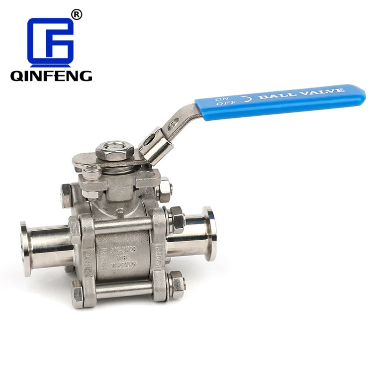 Sanitary Stainless Steel Ball Valve  3 PC Ball Valve Manual Vacuum Ball Valve
