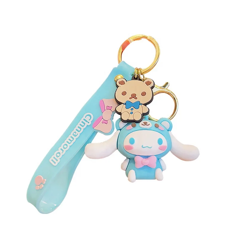 Sanrio Kuromi Key Chain Jade Guigou Toy Cartoon Pendant Melody Silicone Pendant Wholesale Animation designer keychain