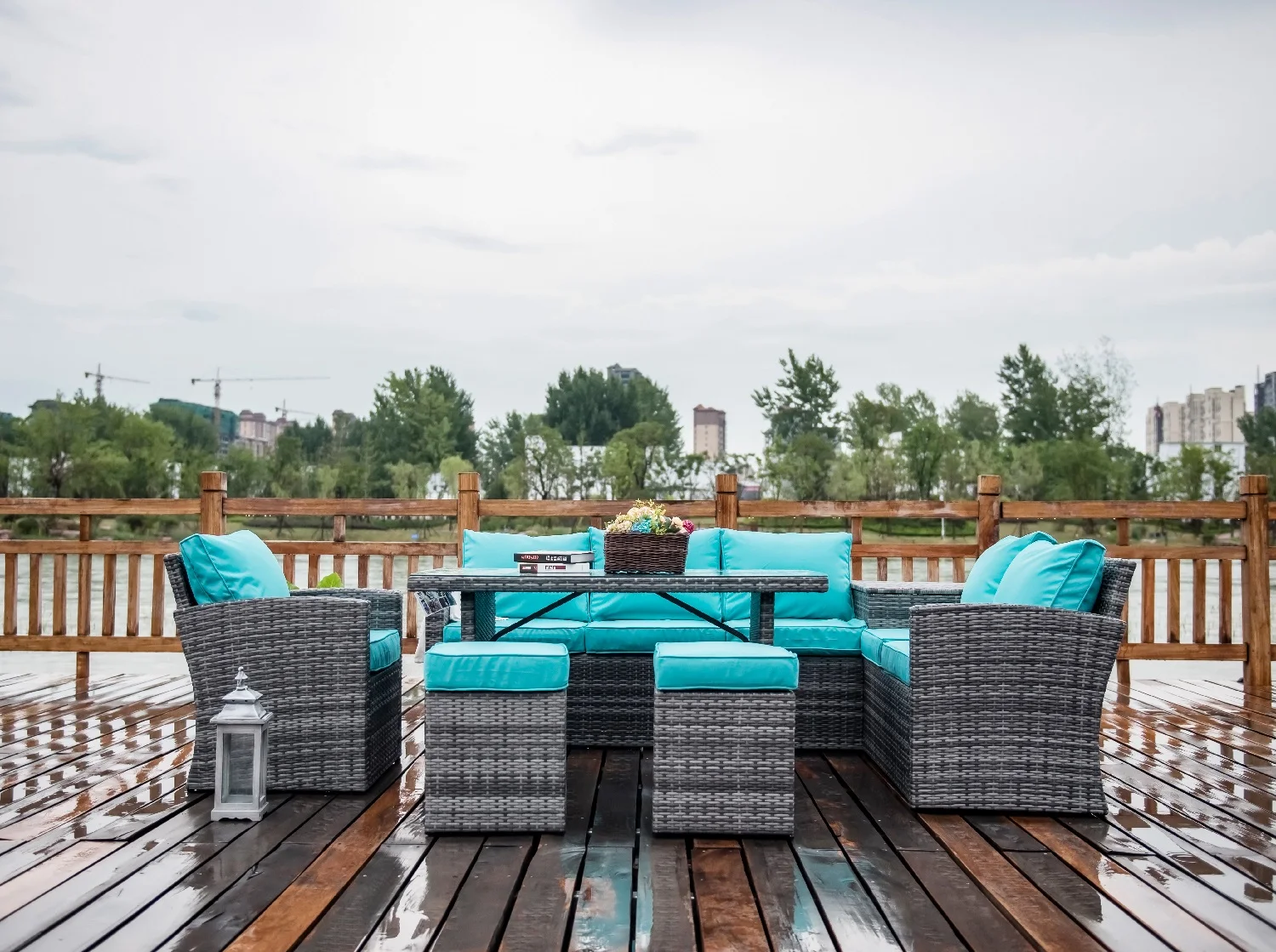 Hot Sale Cheap Outdoor Rattan Sofa Sets Outdoor Patio Sofa Luxury Garden Sofa Set Direct Wicker Furniture