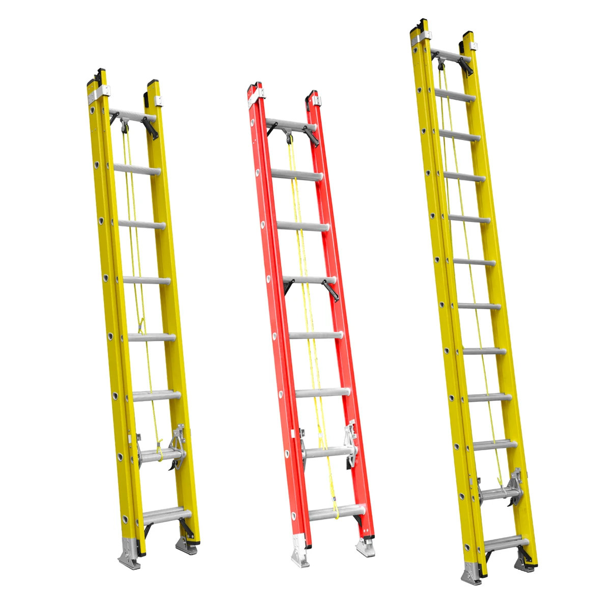 EN131 Approved Telescopic Fiberglass Step Ladder 2*12 steps Insulated FRP Ladder