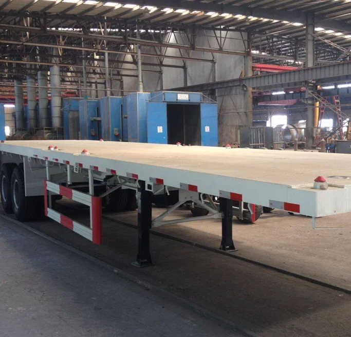 transport large cargo factory direct 3 Axle 40ft Flat Bed Trailer/Flatbed Truck Trailer tractor trailer truck