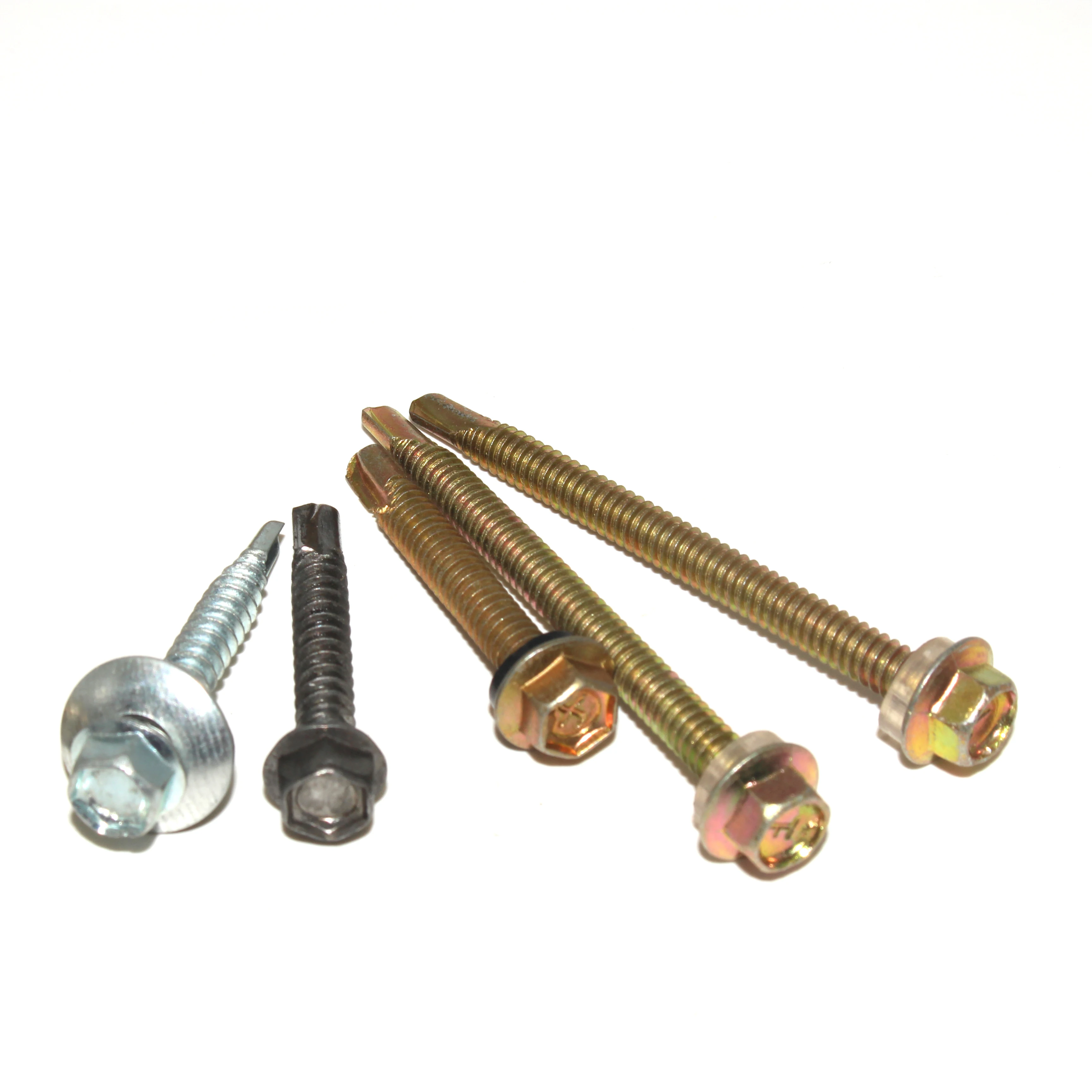 Supply Cheap Hex Head Selfing Drill Screw Drilling Screws EPDM Washer China Steel Structure /roof Construction DIN Galvanized DB