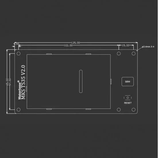 MKS TS35 V2.0 display 3d printer touchscreen control TFT 3.5 inch LCD TFT monitor for MKS Robin Nano V3 E3P SGen-L mks Monster8
