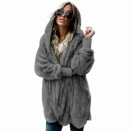 
Women In Autumn and Winter Long Sleeve Coat In The Long Style Can Wear Both Sides of Warm Casual Coat 
