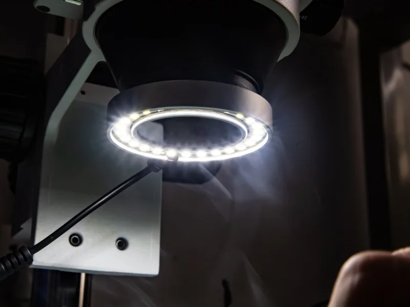 High light Microscope Fluorescent Lamp ring light,LED lighting source,Ring lamp for microscope With dust Lens