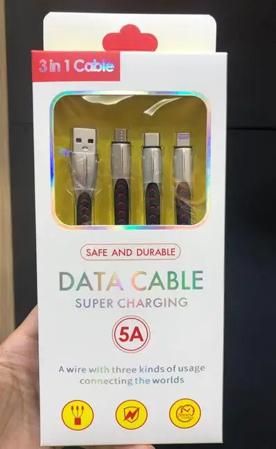  Кабель для передачи данных мобильного телефона 3 в 1 usb a зарядный кабель micro android type c быстрая Магнитная Зарядка 2 0