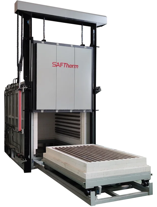 Электрический периодического типа С Выдвижным Подом днища автомобиля чемодан на колесиках для резистивная Электропечь с полным волоконная прокладка для термической обработки для катушки