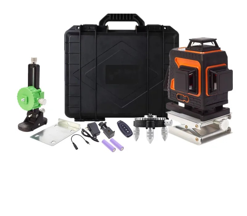4D зеленый самовыравнивающийся 360 градусов по горизонтали вертикальный 16 линий лазерный уровень 4D лазерный уровень