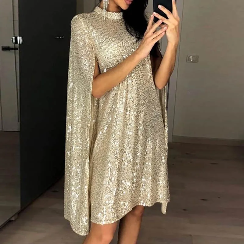 2024 New Plus Size Elegant Sequin Embellished Dresses Short Bling Evening Party Dress for Women Bridesmaid Wedding Party Dress