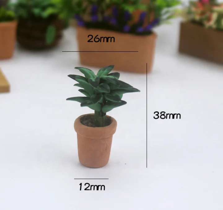 Dollhouse Indoor Decorative Artificial  Miniature Potted Plants Toys