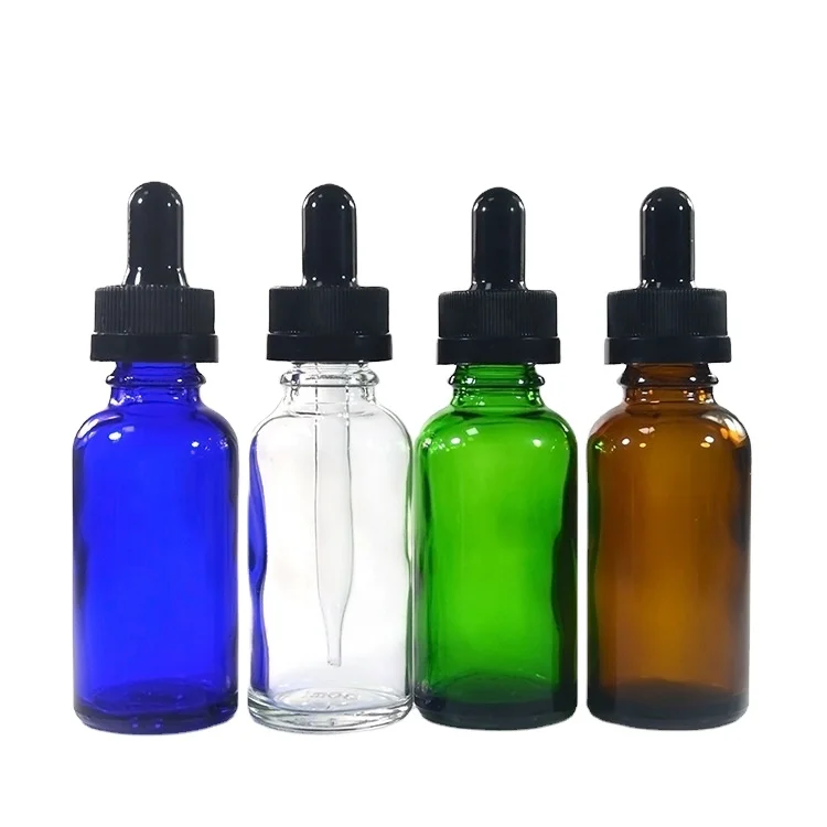 1/2 oz 1oz 2oz 4oz Wholesale Amber Essential Oil Dropper Bottle Boston Round Glass Bottle