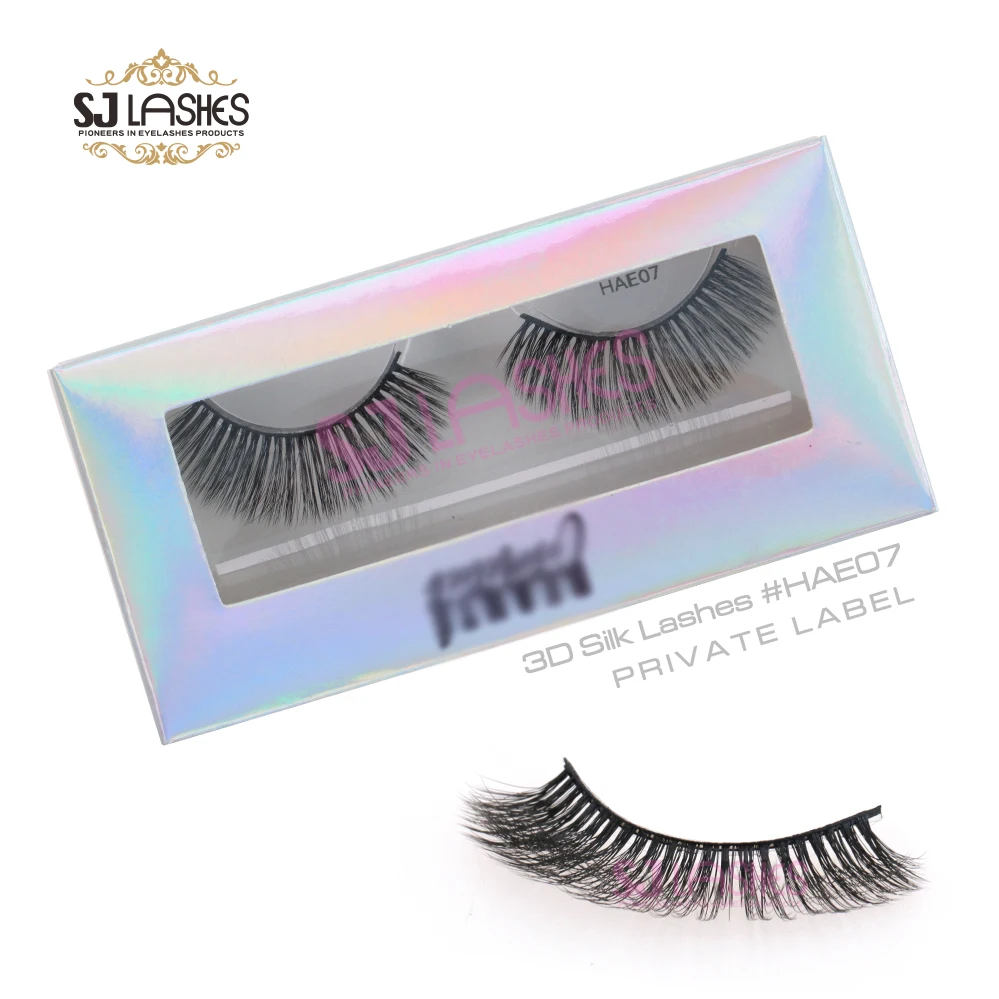 3D vegan faux mink lashes hand craft Natural style fast ship wholesale price with  beautiful box  HAE
