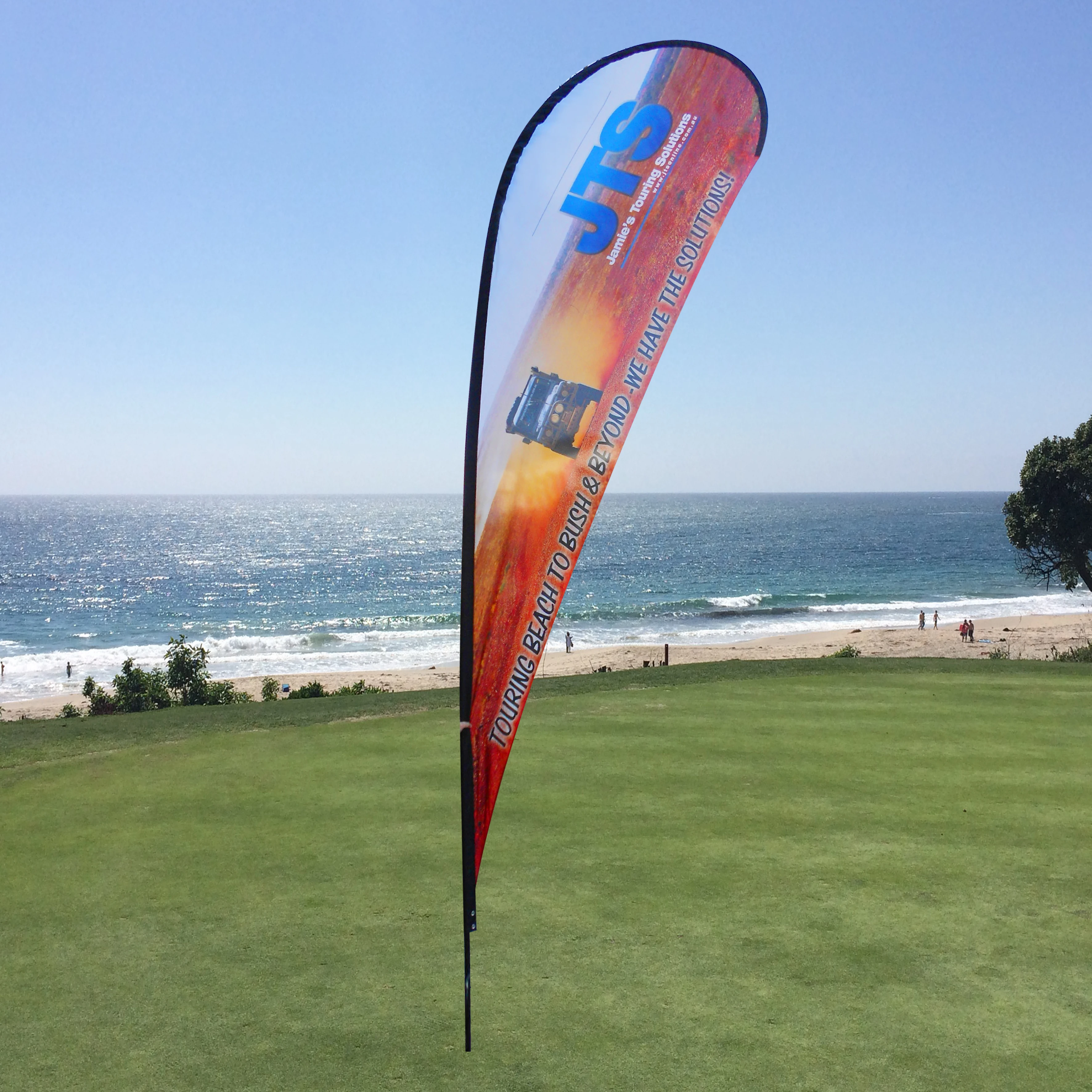 ADMAX Outdoor Flying Banner Promotion Custom Printed Advertising Feather Teardrop Flag Bali Bow Beach Flag With Corss Base