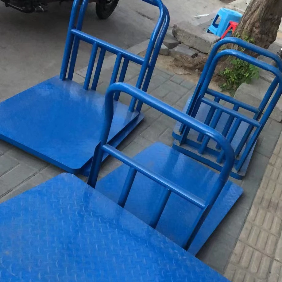 Free Sample Plastic Platform Truck Hand Trolley Cart with Competitive Prices