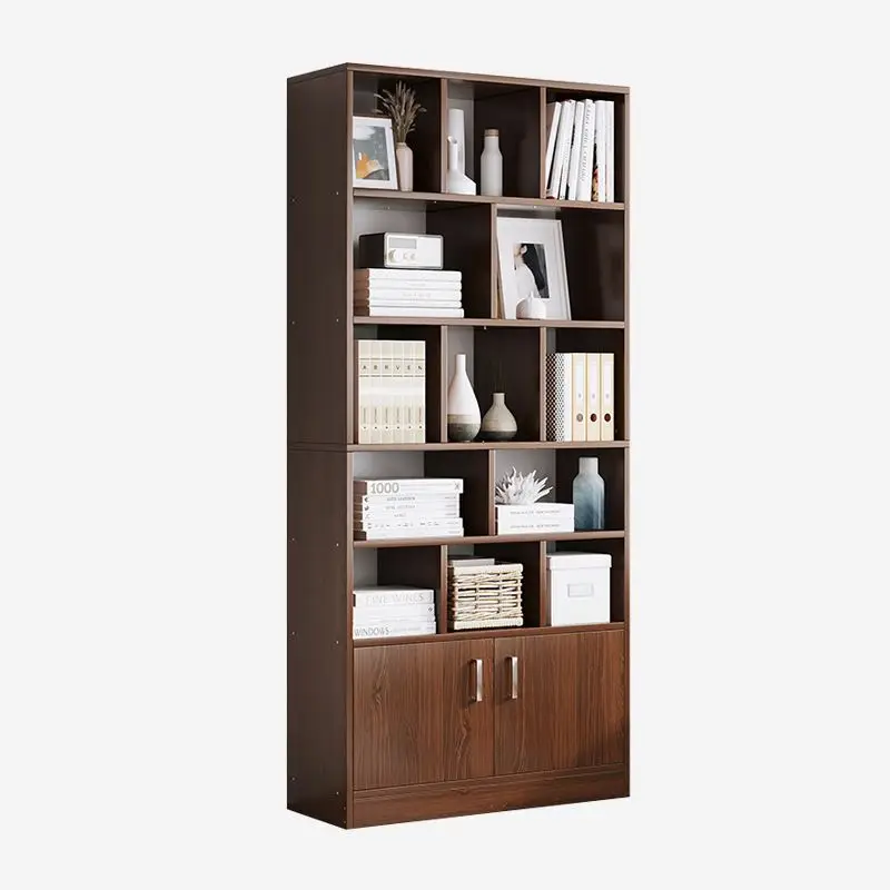 modern simple design wooden 2-5 level bookshelf for office room bookcase