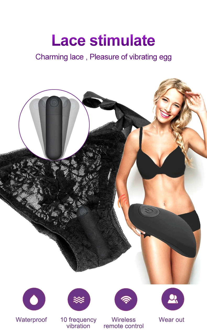 Дропшиппинг в наличии беспроводной пульт дистанционного управления носимые черные вибрирующие трусики клитора Вибратор Сексуальные взрослые секс-игрушки для женщин