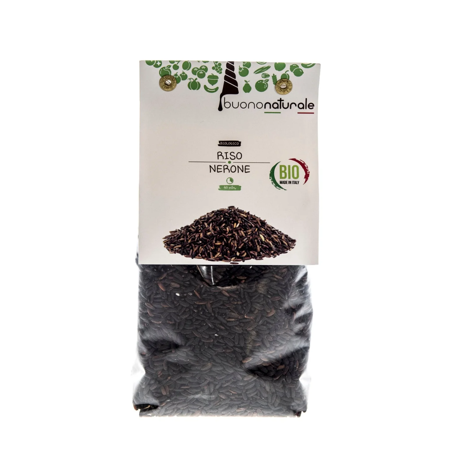 Black rice ORGANIC 500g Wholegrain Italian Rice Ready in 35-40 Minutes Ideal for Salads or Second Courses