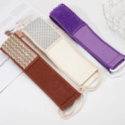 Cotton Hemp Body Wash Bath Back Scrub Long Shower Belt Soft Bath Towel Sponge Strap
