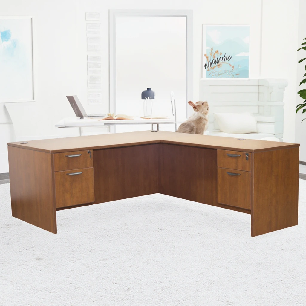 LCN Wholesale Modern Small Office Desk and Chair Convertible Modular and Extendable Metal with Color Options