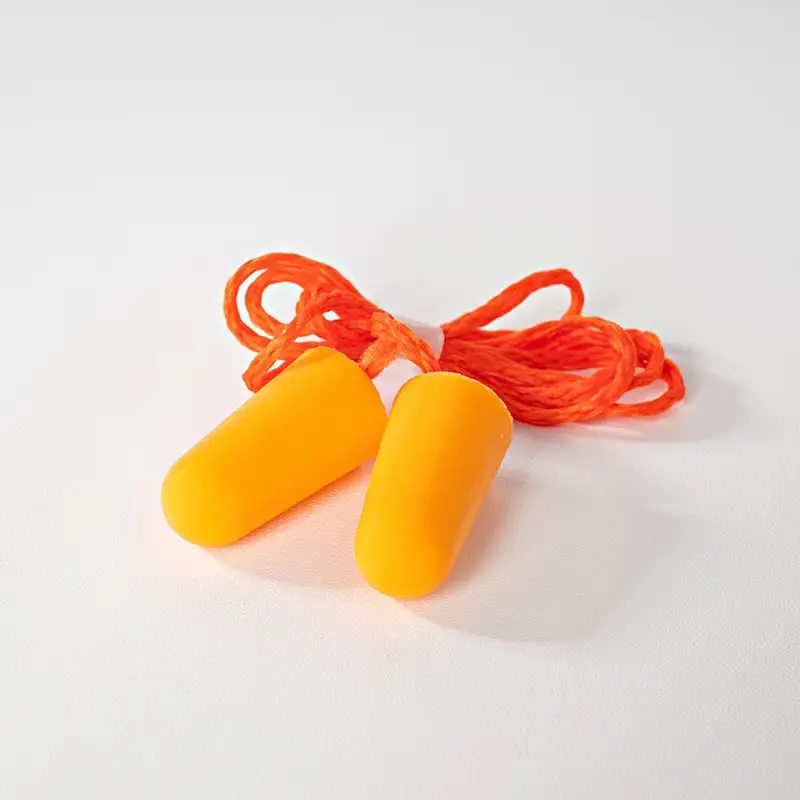 Ep29 Bullet Shape Pu Earplugs Anti-Noise Sound Proof Ear Plugs Ear Plugs With String Earplugs For Shooting Hearing Protector