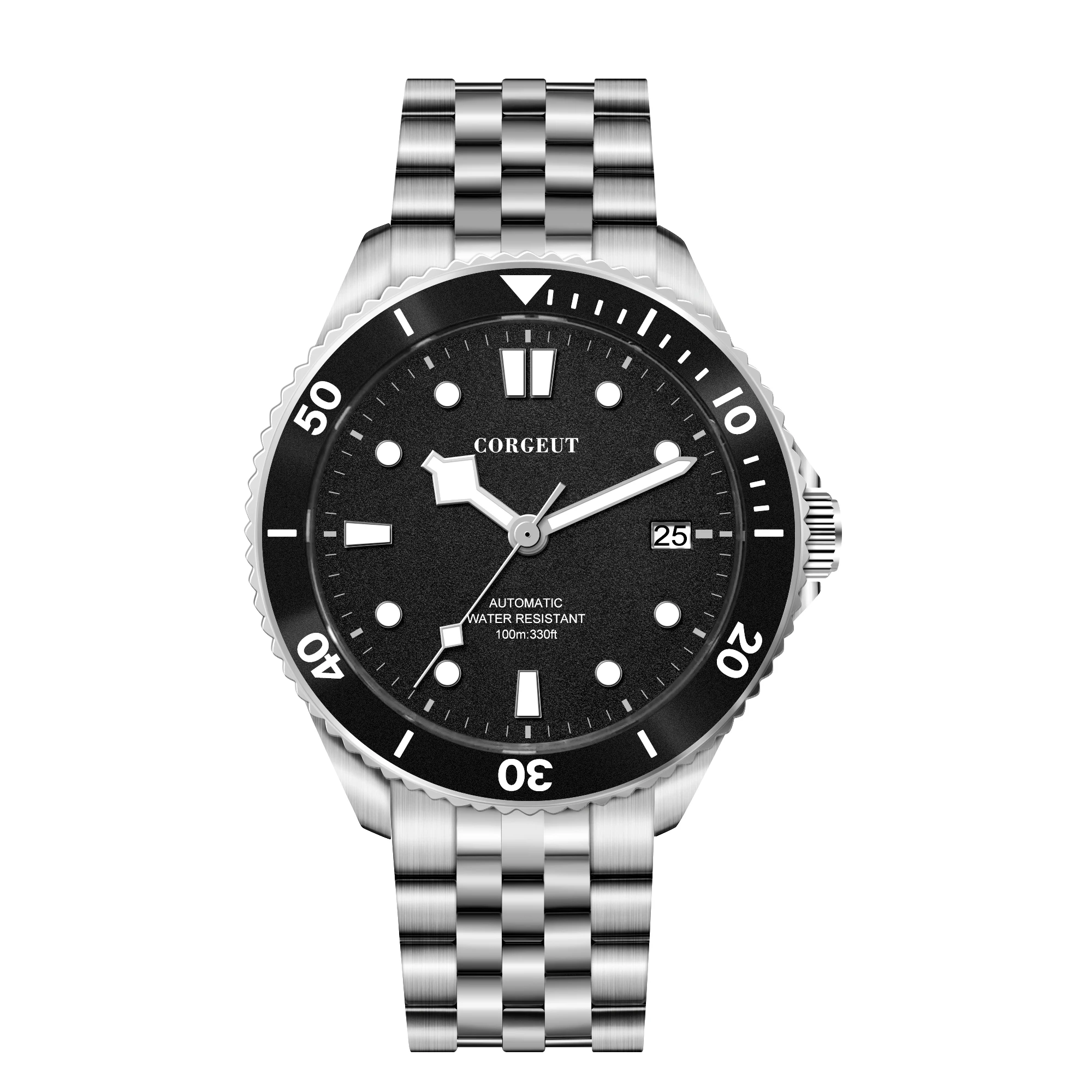 New Style 40mm Waterproof Sapphire Dive Automatic Mechanical Mens Watches