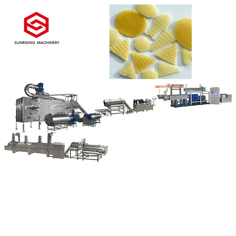 Brand New Product fried indian crispy extruded 3d pani puri pellet snack making machine