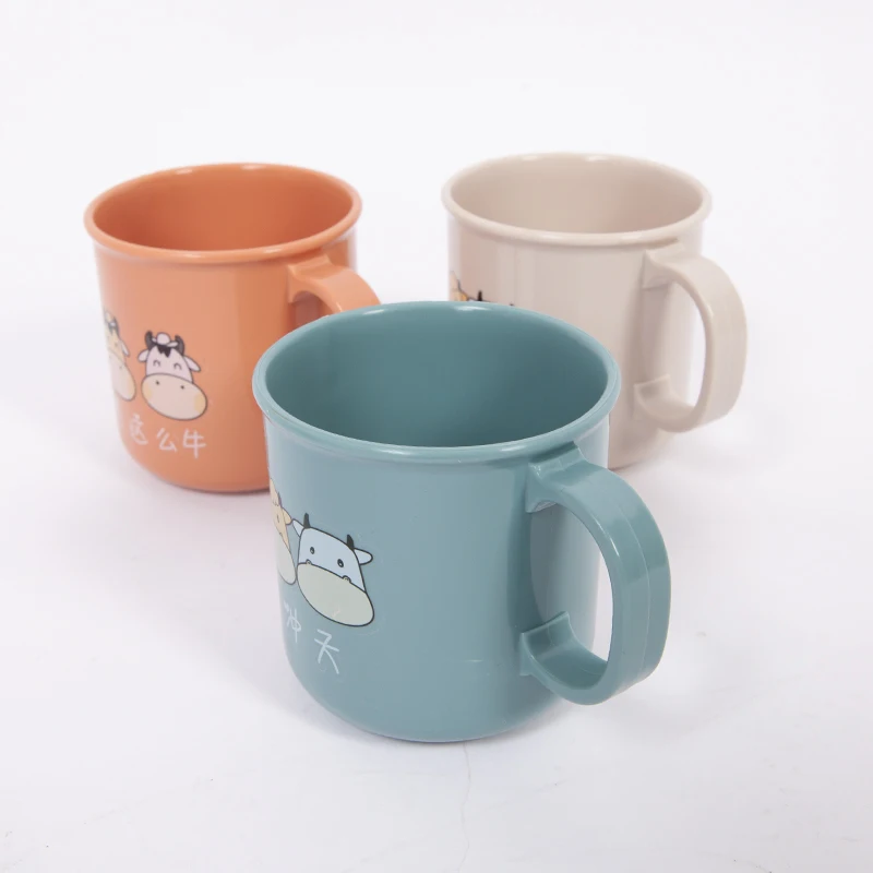 factory directly customized logo lovely reusable wine cup with handle mug wholesalers coffee kids plastic cups