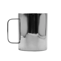 private label Customized 12oz Reusable Stainless Steel Insulated mirror reflection Travel Coffee Mug With Handle