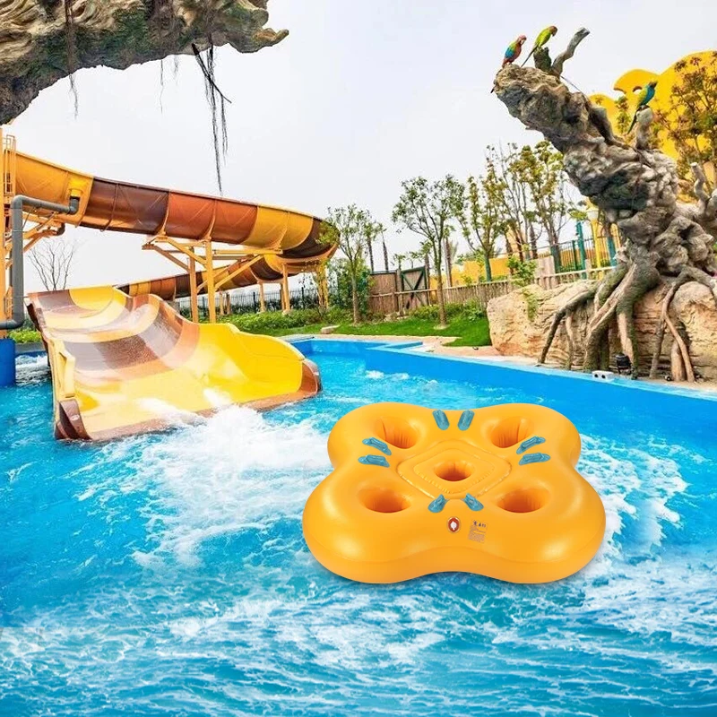 Round Platform Inflatable Island Rafts 4 Person Water Park Tube for Swimming Pool