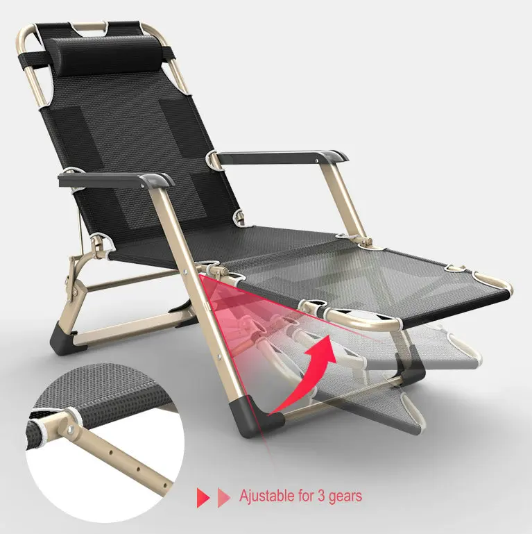 Outdoor Fold up Portable Steel Sun Lounger Beach China Folding Beach Lounger Folding Chair Bed