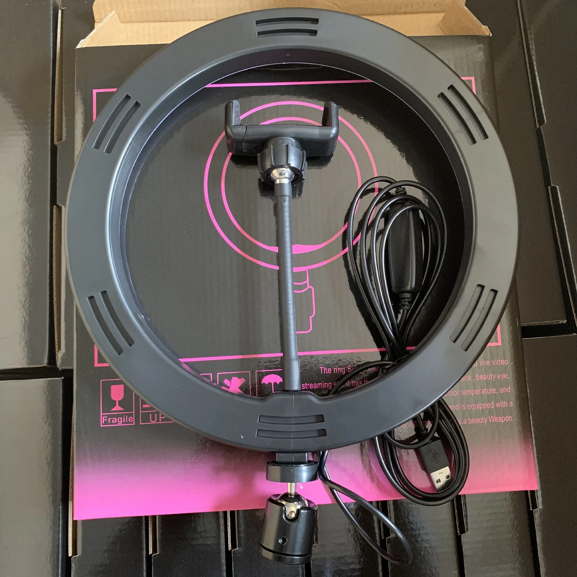 Vlog Beginners Smartphone Phone Video 26CM Ring Light Makeup Photography Fill Light Night Lamp LED Selfie Ring Light