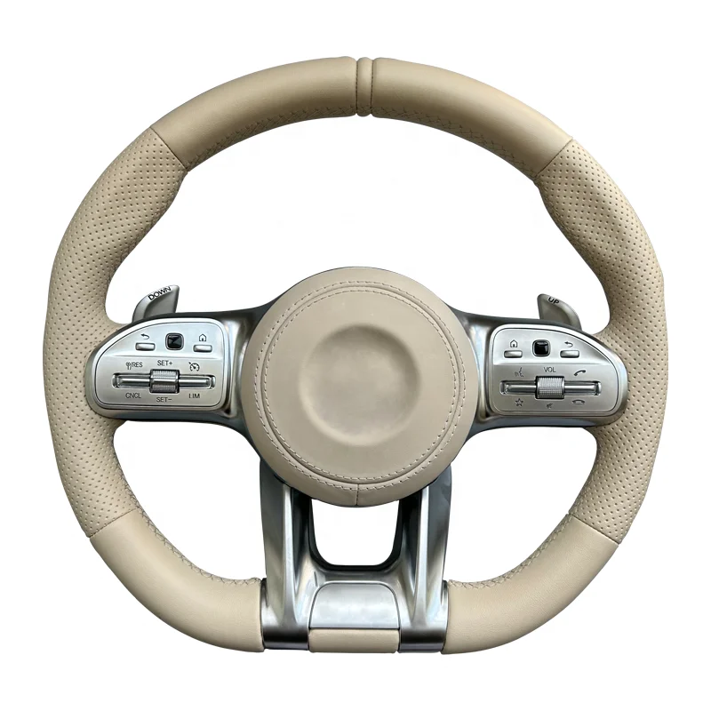 Замшевый чехол на руль шитье совместимый с Mercedes Benz 550 SL Class C 300 GLK 350 SE Alcantara кожаный спорт