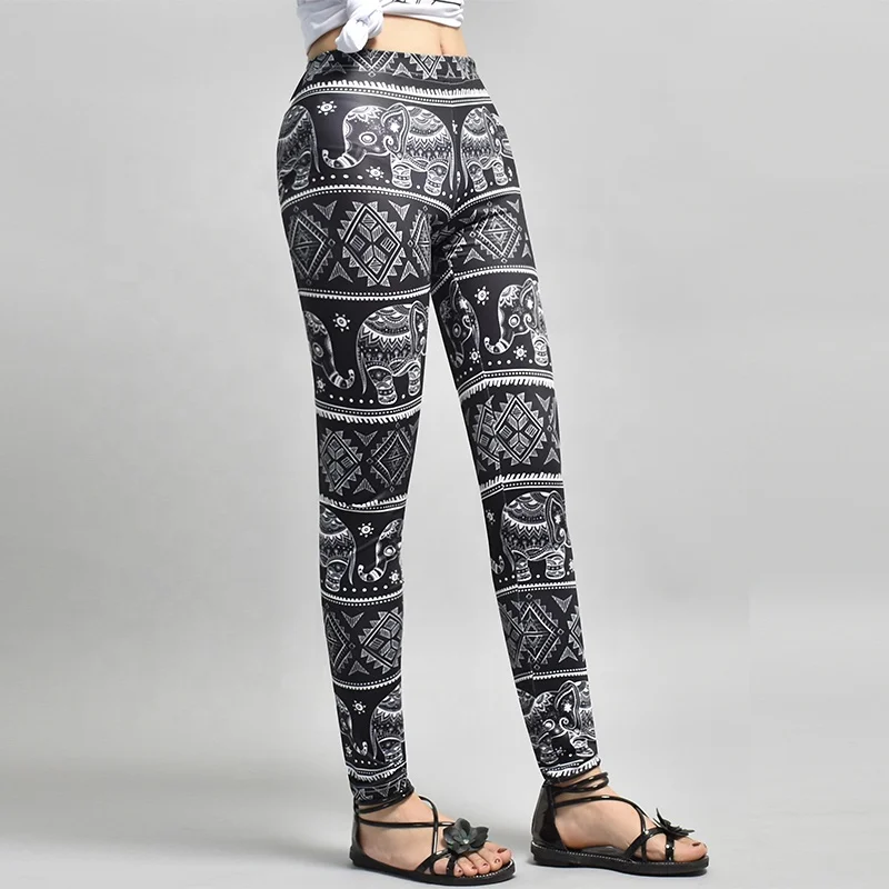 Оптовая сублимационная печать 92% полиэстер 8% спандекс Йога мягкие леггинсы с высокой талией