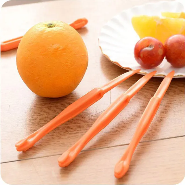 Orange Peelers Plastic Easy Slicer Cutter Orange Citrus Peeler Kitchen Tool