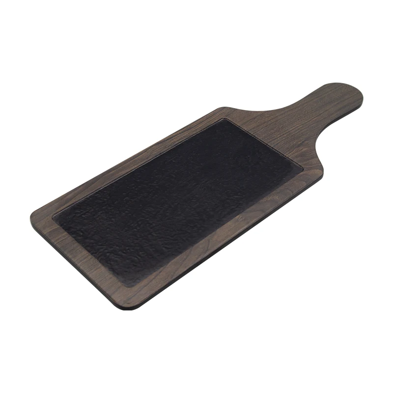 Hot Selling Plate China Manufacturer Melamine Rectangle Black Plate Melamine Sushi