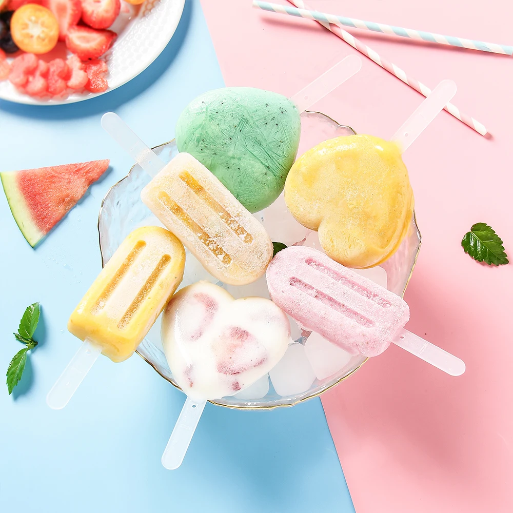 Free Sample DIY Ice Cream Tools Food Grade PP Handmade Silicone Pop Ice Cream Popsicle Mold Maker