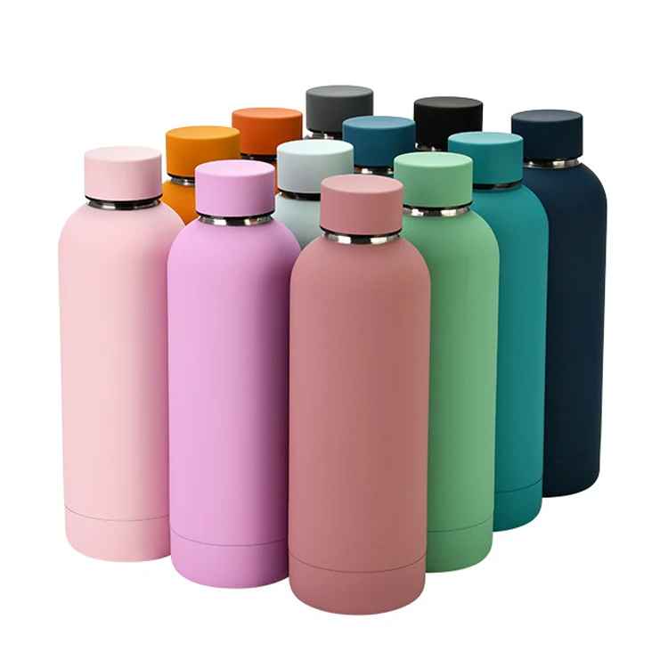 GV036 Colorful Painting Matte Finished Stainless Steel Double Walled Drinking Portable Water Bottle