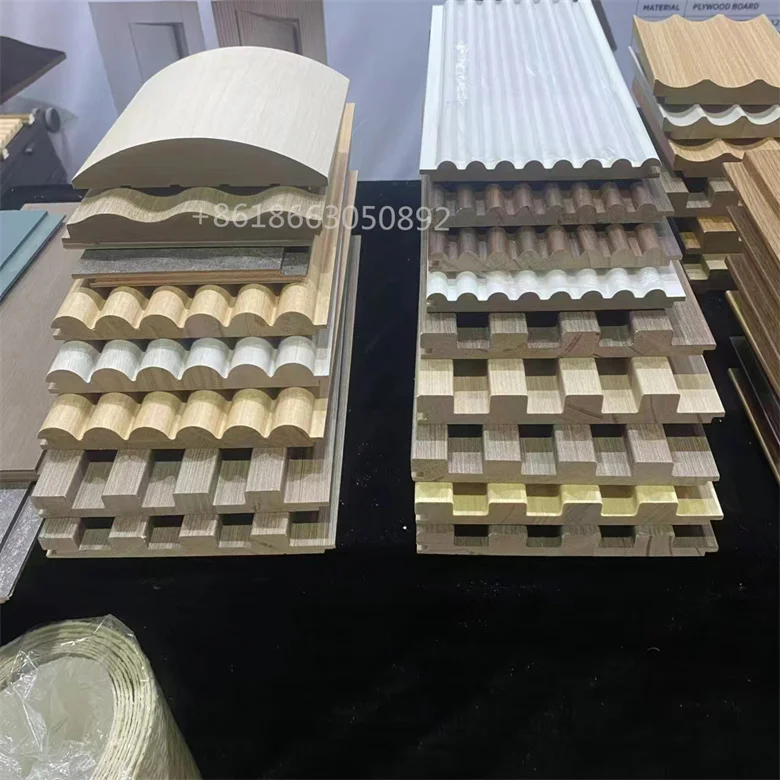 Ribbed MDF Paneling Paintable 3D Wall Panels wave fluted Wood Wall Panels