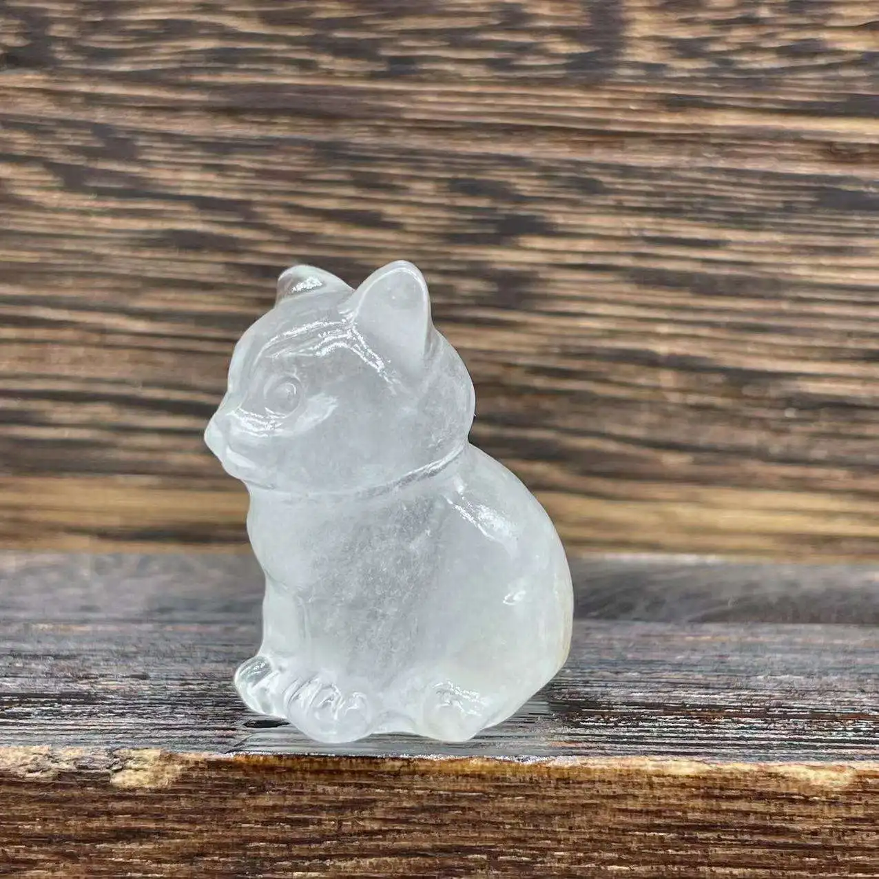 ODM OEM Mini Crystal Tumble Stones Cat Figurine Statue Hand Carved Gem Lucky Cat Spirit Reiki Healing Natural Crystal Stone