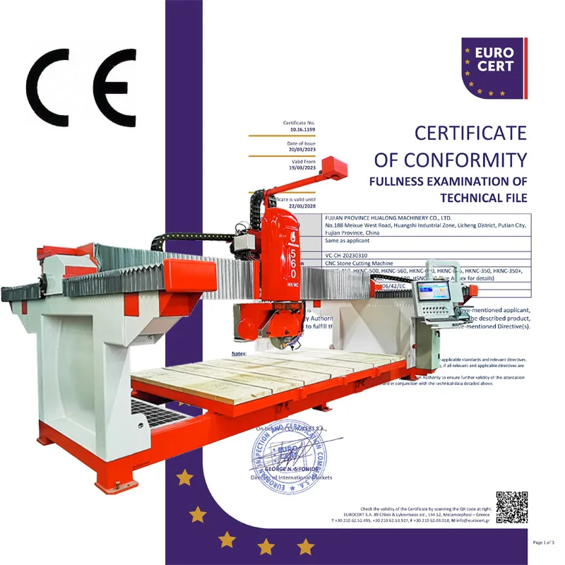 2025 Hualong Machinery HKNC-560plus 5 +1 axis stone-cutting-machine marble quartz countertop cutting cnc machine Italy for stone